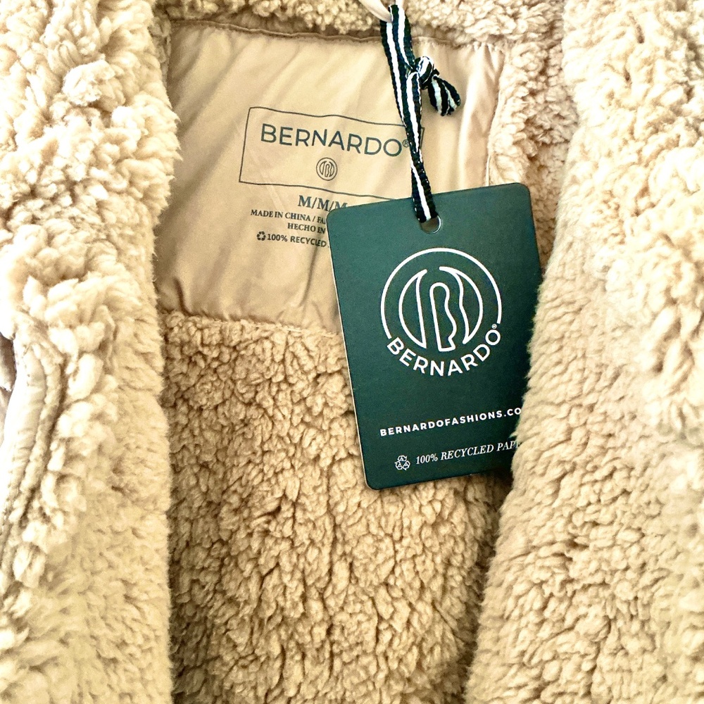 Berardo Quilted Jacket with Faux Shearling Collar New withTags - Picture 7 of 7